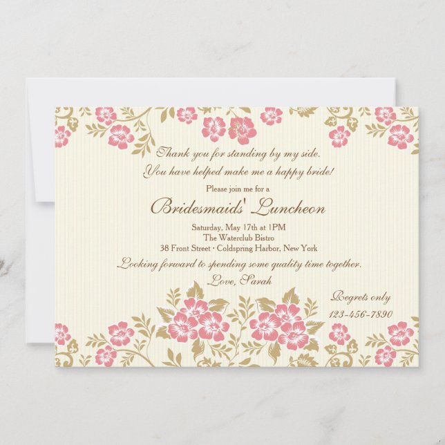 Invitación Floral Chic (Anverso)