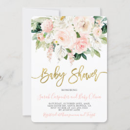 Invitación floral Chica Anthurium Baby Shower