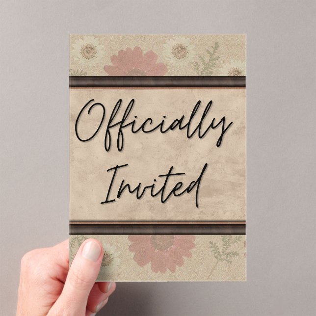 Invitación floral clásica (Insitu (portátil))