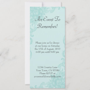 Invitación floral clásica del fiesta de cena de la