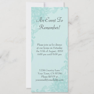 Invitación floral clásica del fiesta de cena de la