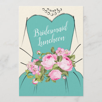 Invitación Floral color de agua, ducha de novia con flores