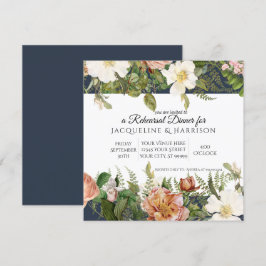 Invitación Floral color de rosa de marfil de Rubor de los