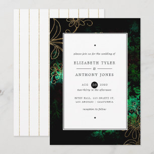 Invitación Floral Damask Antiguo