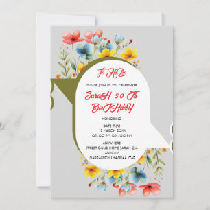 Invitación floral de 50 años en español, español 5