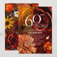 Floral de 60 y fabulosos colores de color oscuro m