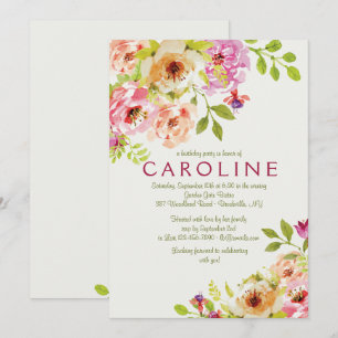 Invitación floral de acoplamiento