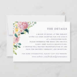 Invitación Floral de agua Rubor Greenery Detalles Elegantes