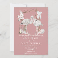 Floral de arco tropical de flamenco blanco Boho