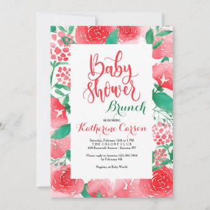 Invitación floral de Baby Shower