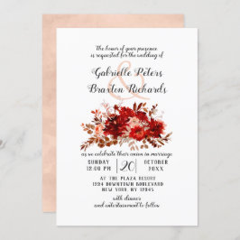 Invitación Floral de belleza rústica caída Boho Bouquet Boda