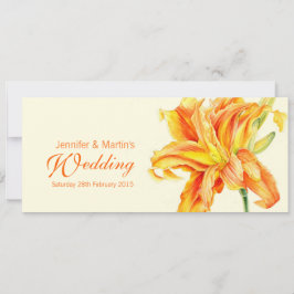 Invitación floral de boda Daylily Hemerocallis