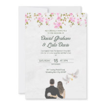 Invitación Floral de Boda Novia/Novio