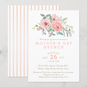 Invitación Floral de brunch del día de la madre acuarela