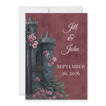 Invitación Floral de Castillo Gótico de la Academi