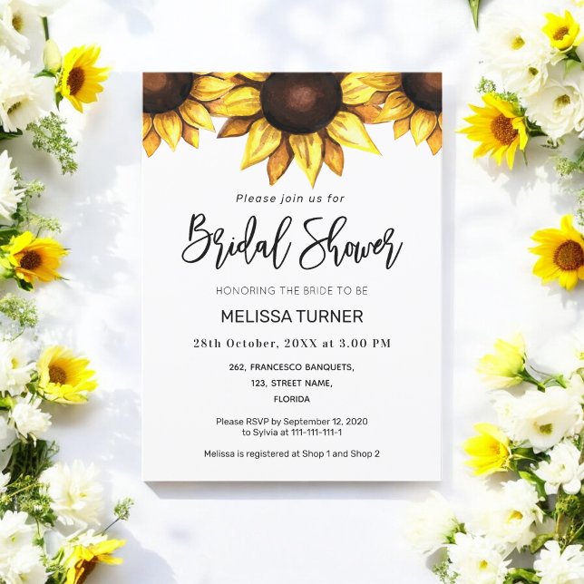 Invitación floral de color amarillo blanco con duc (Subido por el creador)