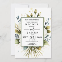 Floral de color blanco elegante