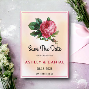 Invitación Floral de color de agua Boda floral Guardar la fec
