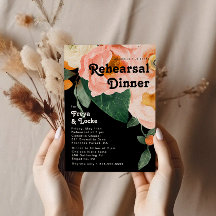 Floral de colores audaces | Cena de ensayo en negr