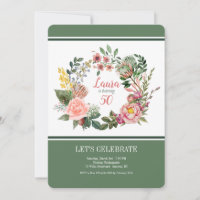 Invitación floral de corona victoriana