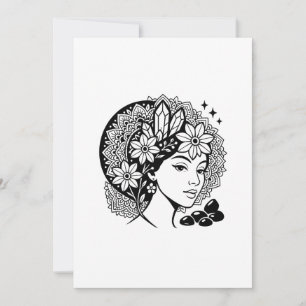 Invitación Floral de Cristal Mandala de la Divina 