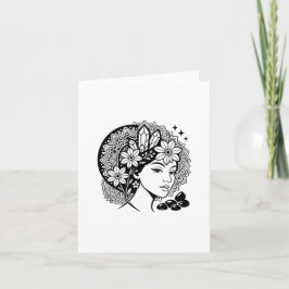 Invitación Floral de Cristal Mandala Femenina Divi