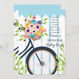 Invitación floral de Cute Baby Shower Garden Fiest