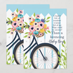Invitación floral de Cute Baby Shower Garden Fiest