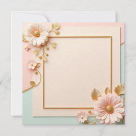 Invitación Floral de dos tonos