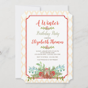 Invitación floral de estructura de celosía