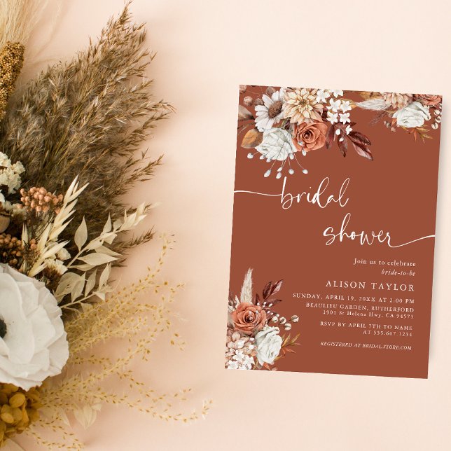 Invitación Floral de Fiesta de Despedida de Soltera de Terrac (Subido por el creador)