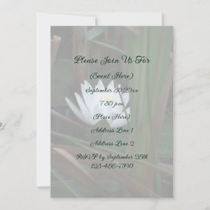 Invitación floral de flor de loto de nenúfar