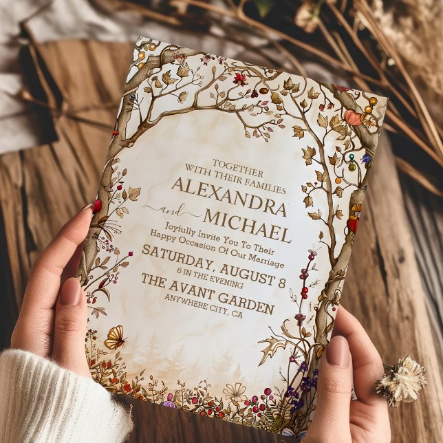 Invitación Floral de flores silvestres Boda Rustic Floral (Subido por el creador)