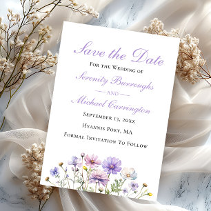 Invitación Floral de flores silvestres de Boho salva al Boda 