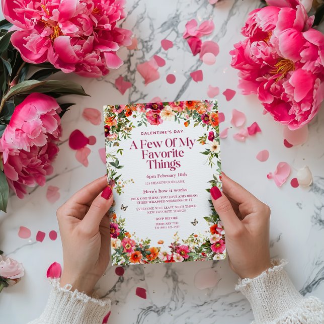 Invitación floral de Galentines para San Valentín (Galentine's Invitation)
