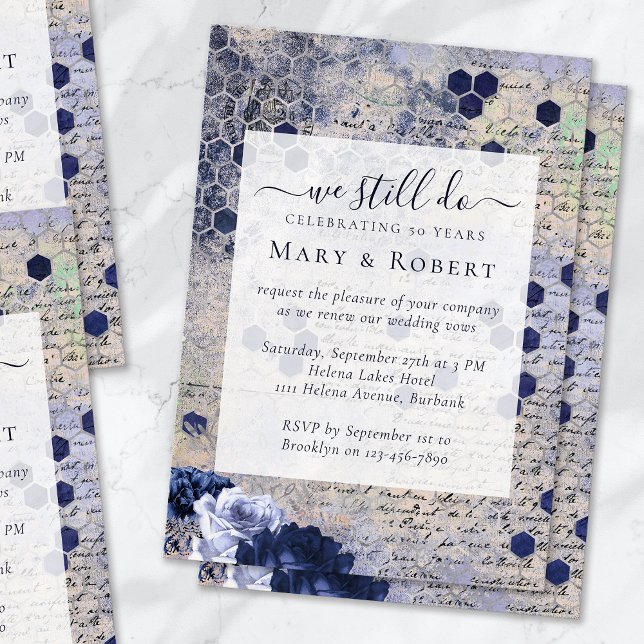 Invitación Floral de Honeycomb todavía prometemos renovación  (Subido por el creador)