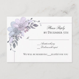 Invitación floral de invierno moderno