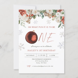 Invitación Floral de invierno Oh Qué Chica divertido Fiesta d
