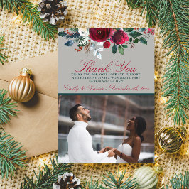 Invitación Floral de Invierno Vacaciones Navidad Diciembre Gr