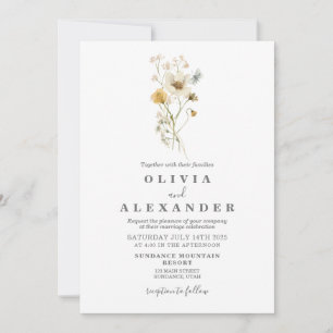 Invitación floral de jardín boho Wildflower
