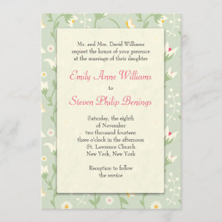 Invitación floral de la boda de la primavera