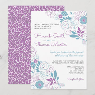 Invitación floral de la boda de la primavera