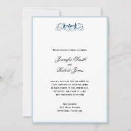 Invitación floral de la boda del acento de la raya