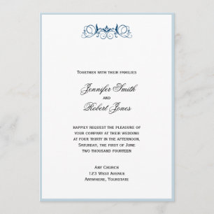 Invitación floral de la boda del acento de la raya
