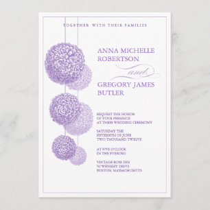 Invitación floral de la boda del esplendor