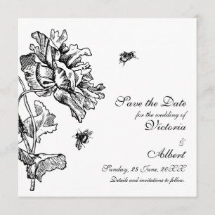 Invitación floral de la boda del jardín