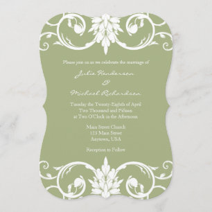 Invitación floral de la boda del soporte del