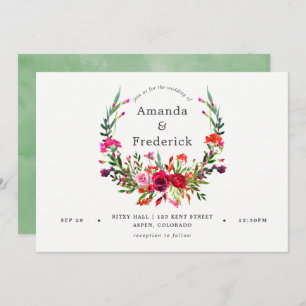 Invitación floral de la boda otoño