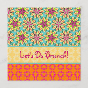 Invitación floral de la diversión