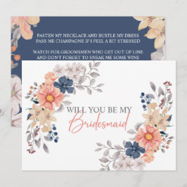 Invitación Floral de la Marina de Coral de Primavera Serás Mi